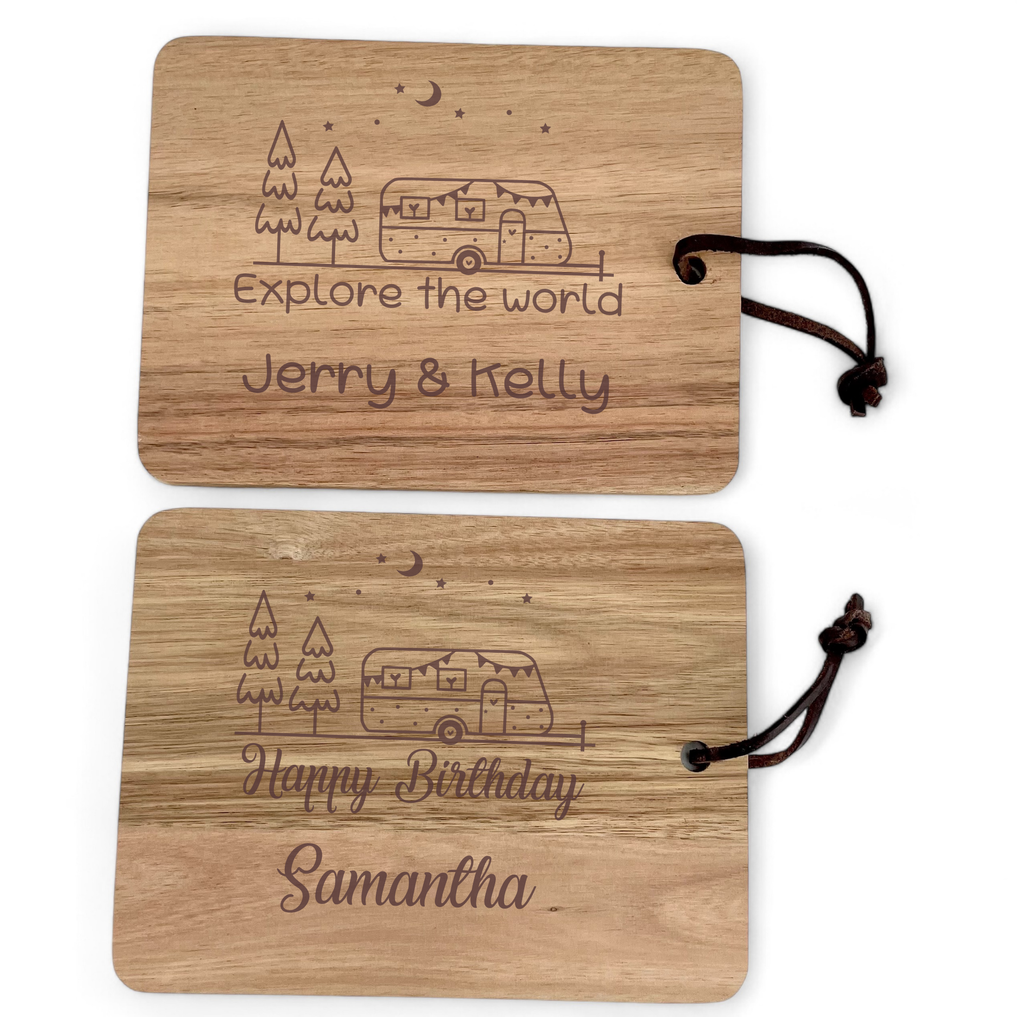 Personalized Camper Cutting Board: Under the Stars and Moon