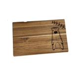 Personalized Acacia Wood Breakfast Board with Custom Engraving - Enjoy Your Breakfast in Style! - GiftShop.lu